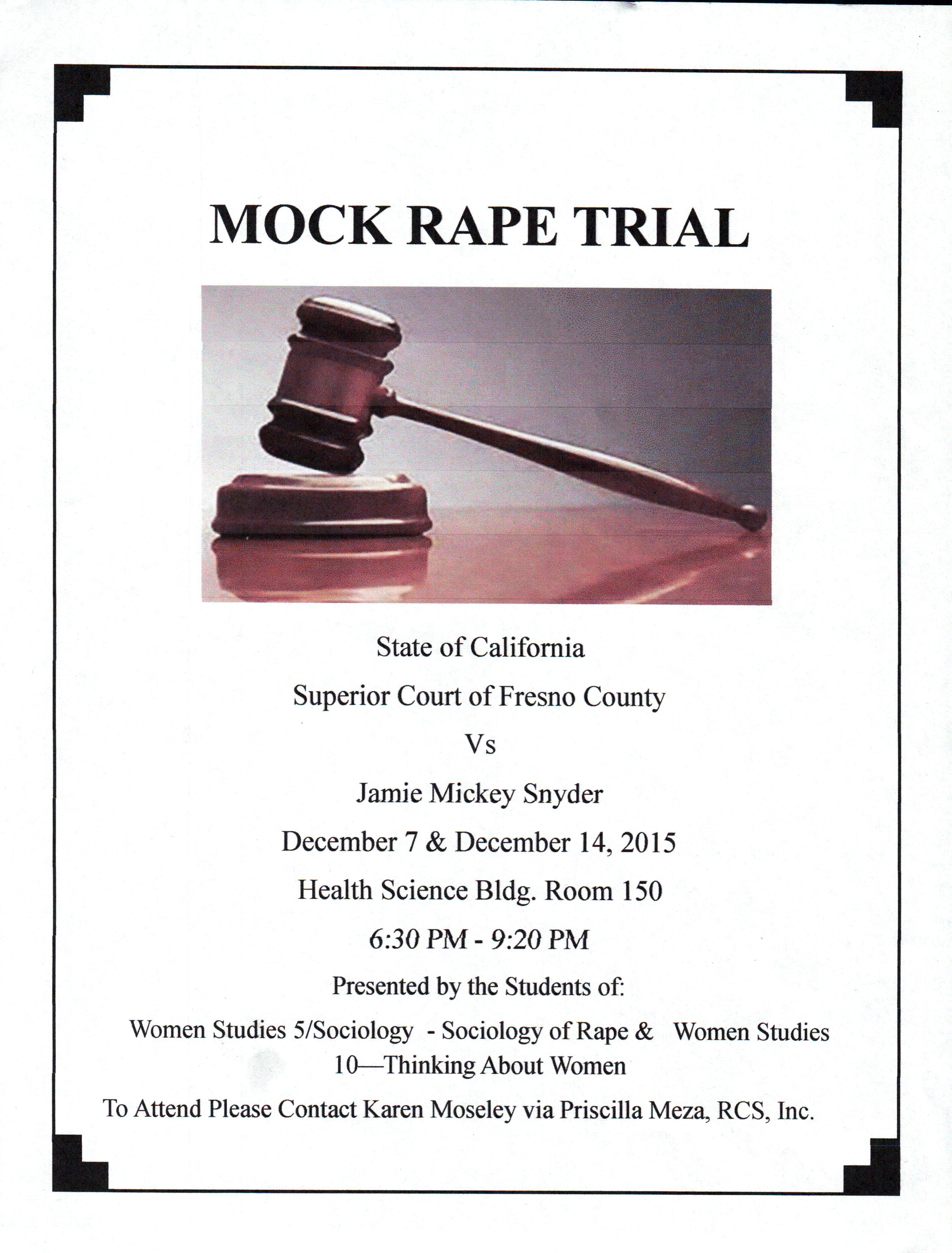 Mock Rape Trial