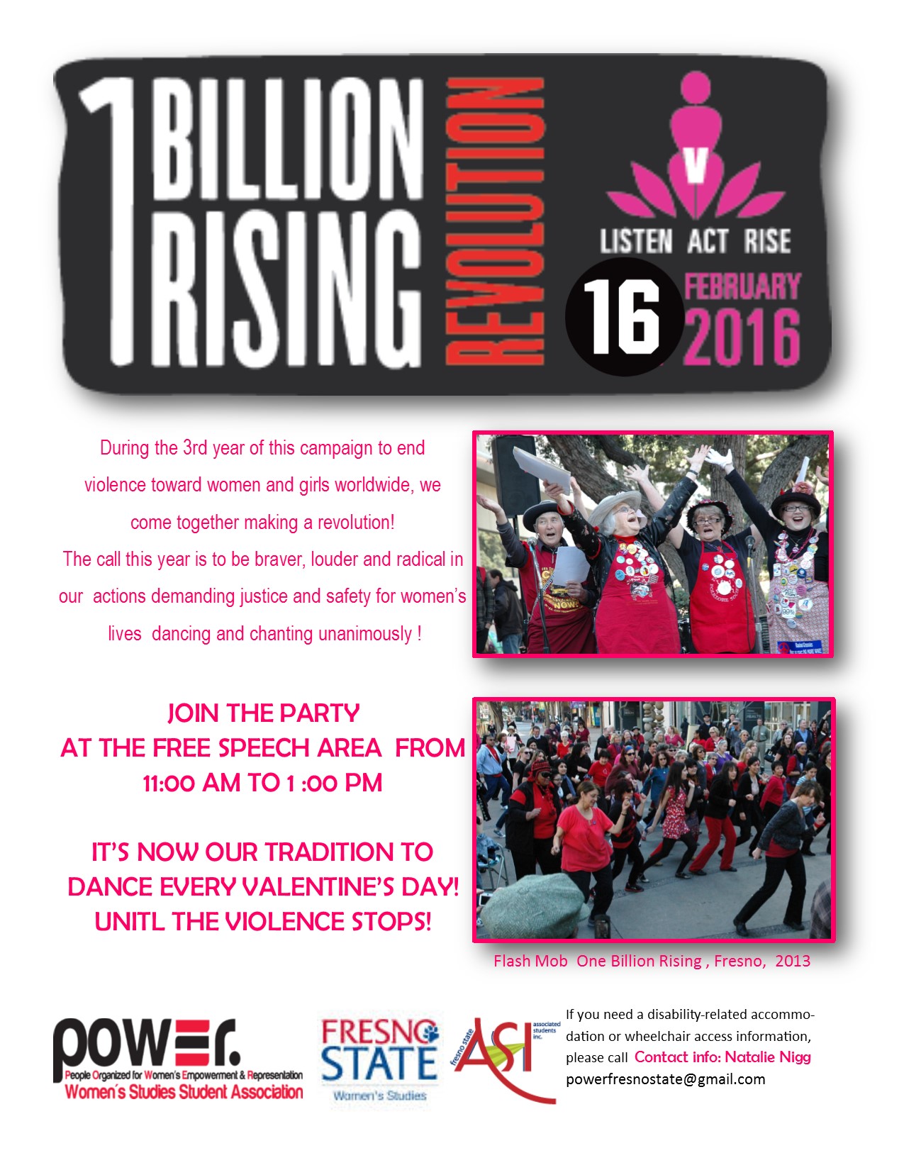 Pics From Feb 16th 1billion Rising At Fresno State Rcs Fresno